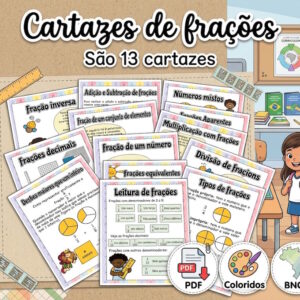 cartazes de frações