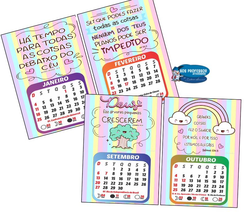 Calendário Mensal Versículos 2026