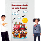 Volta às aulas - Decoração de porta Piratas