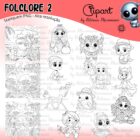 Folclore 2 - Clipart para colorir