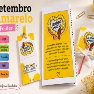Setembro Amarelo folder informativo