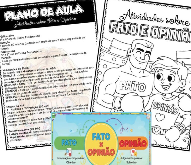 Atividades sobre Fato e Opinião para o Ensino Fundamental - Loja SOS ...
