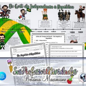 Cartaz Linha do Tempo e Atividades – Do Império à República