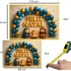 Cartaz Natal Presépio e Balões 3D