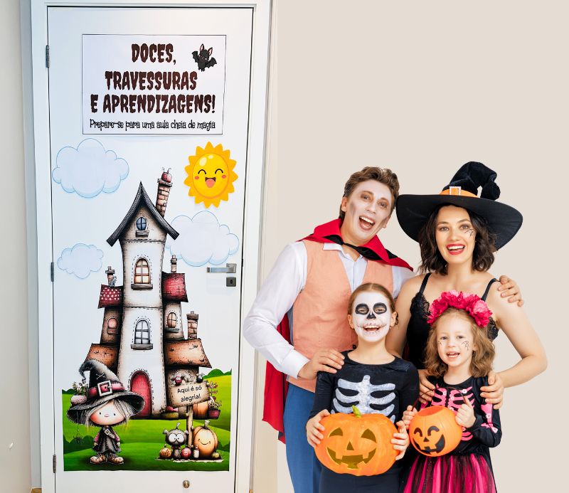 Painel Porta Halloween Doces e Aprendizagens