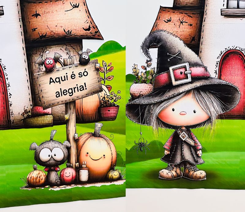 Painel Porta Halloween Doces e Aprendizagens