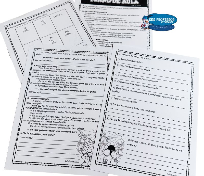 Atividades com texto interativo - Boneco de neve no Ceará