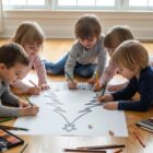 Painel Colaborativo de Natal com bolas natalinas 3D