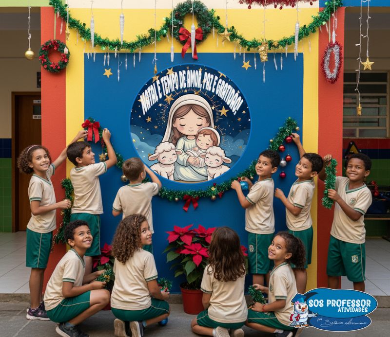 Painel Natalino: Amor, Paz e Gratidão Painel Natalino: Amor, Paz e Gratidão