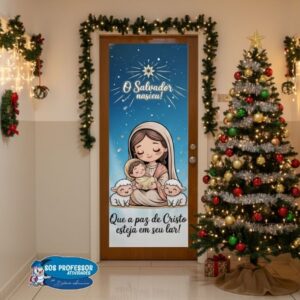 Painel de Porta Natalino “O Salvador Nasceu!”