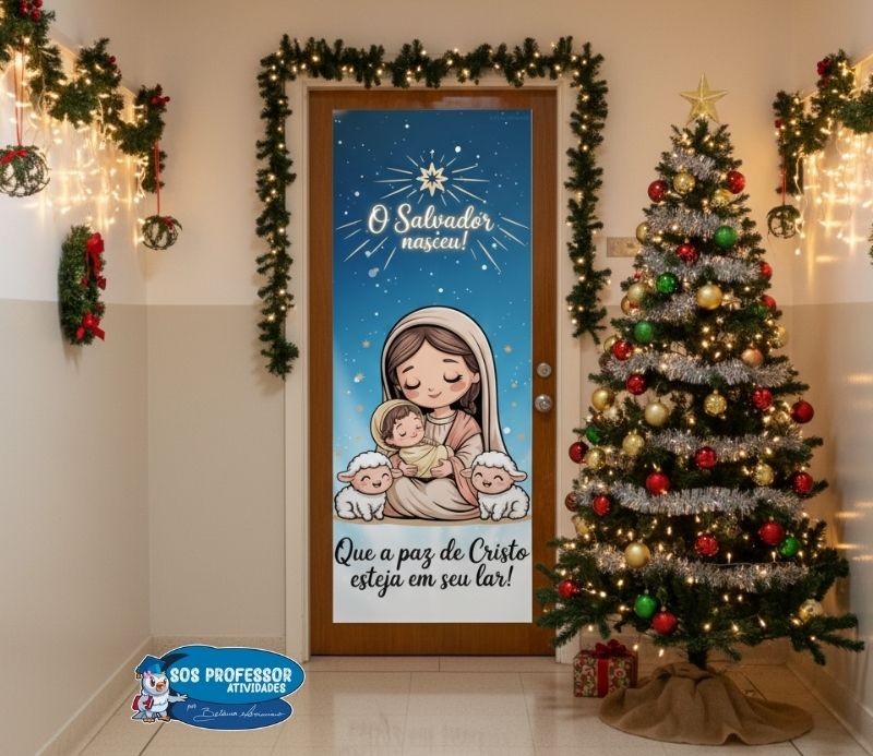 Painel de Porta Natalino “O Salvador Nasceu!” (1)