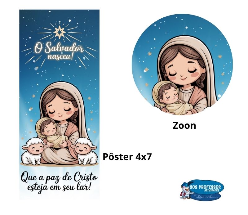 Painel de Porta Natalino “O Salvador Nasceu!”