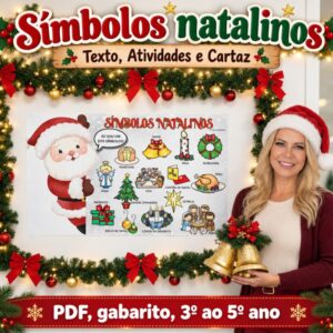 Símbolos Natalinos com Texto, Atividades e Cartaz