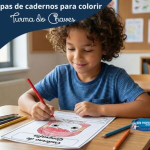 Capas de Caderno para Colorir – Turma do Chaves