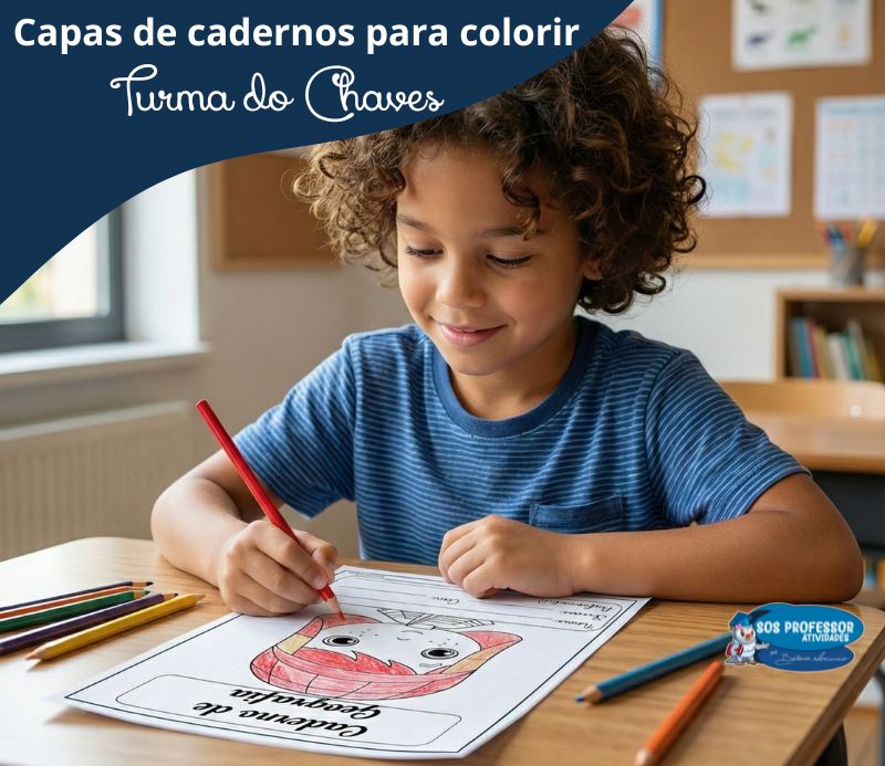 Capas de Caderno para Colorir – Turma do Chaves (1)