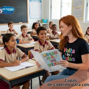 Capas de Caderno para Colorir Letras Fofas e Temáticas