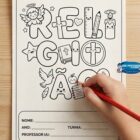 Capas de Caderno para Colorir Letras Fofas e Temáticas