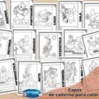 Capas de caderno para colorir