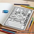 Capas de caderno para colorir Capivara