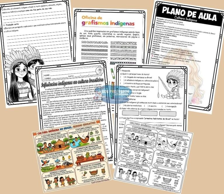 Cultura Indígena: Atividades e Plano de Aula Completo - Loja SOS ...