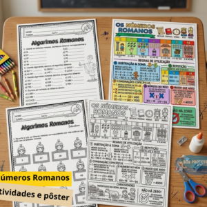 Números Romanos Atividades e Pôster Educativo