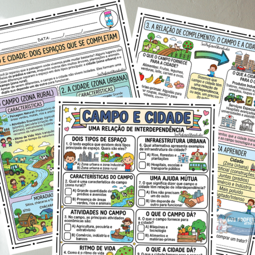 Campo e Cidade – Atividades e Cartazes para 3º e 4º Ano - Loja SOS ...