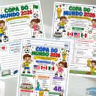 Copa do Mundo 2026 Atividades Escolares e Cartaz Pronto