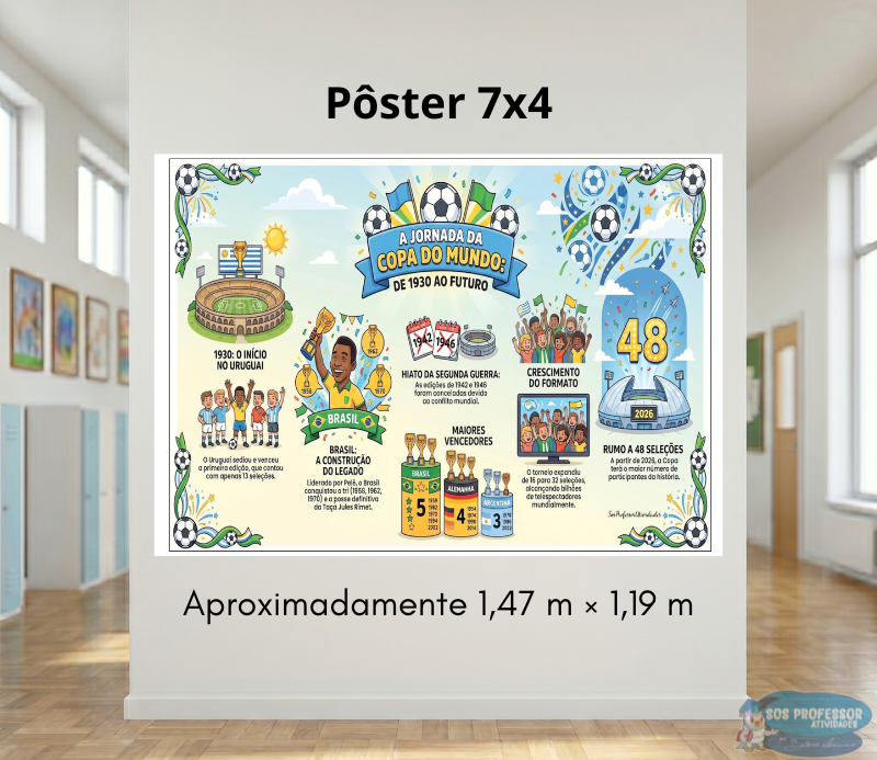 Copa do Mundo 2026 Atividades Escolares e Cartaz Pronto