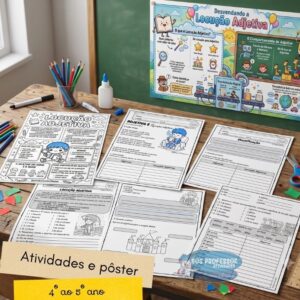 Atividades de Adjetivo e Locução Adjetiva com Pôster e Gabarito