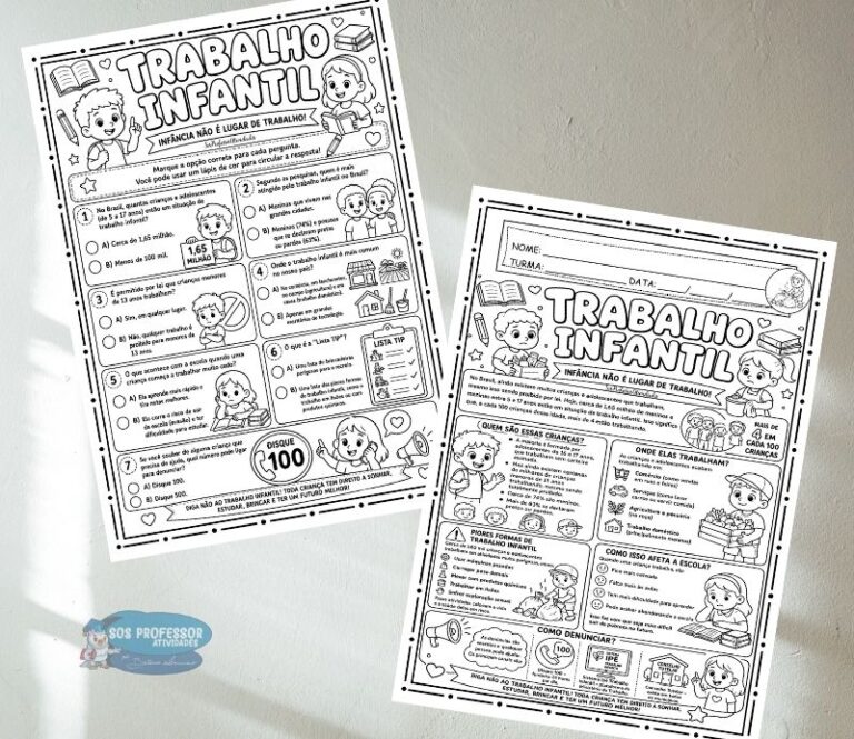 Trabalho Infantil: Texto, Atividades e pôster para 4º e 5º Ano - Loja ...