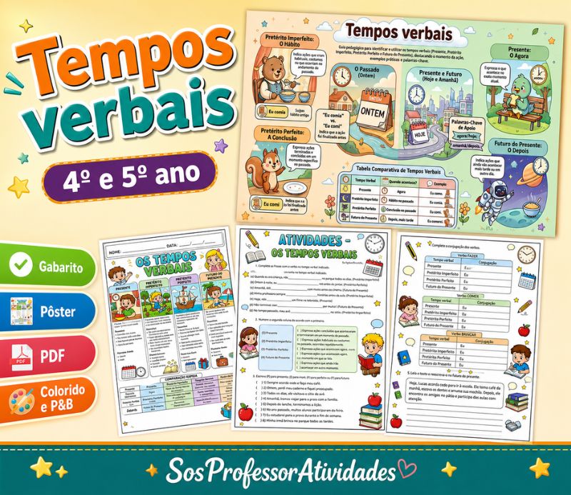 Atividades sobre Tempos Verbais (1) Atividades sobre Tempos Verbais