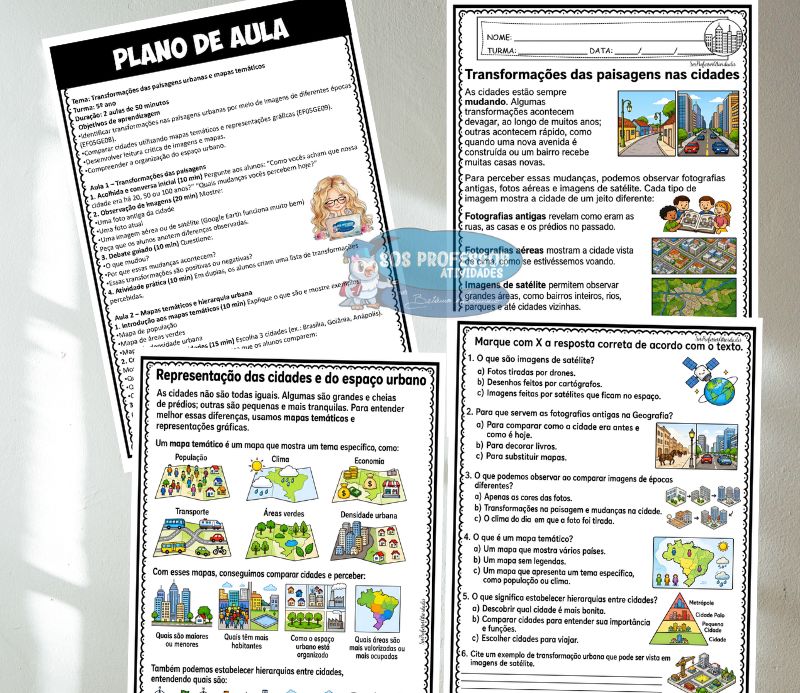 Transformações Urbanas e Mapas Temáticos Geografia no 5º Ano