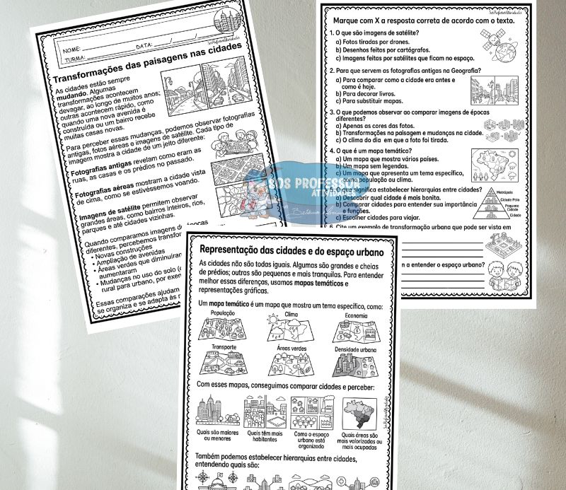 Transformações Urbanas e Mapas Temáticos Geografia no 5º Ano