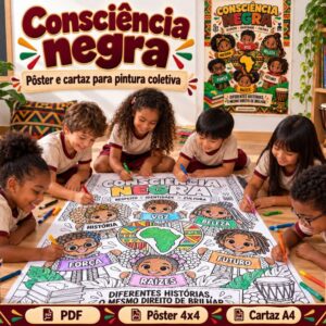 Consciência negra pôster e cartaz
