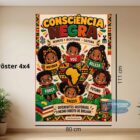 Consciência negra pôster e cartaz